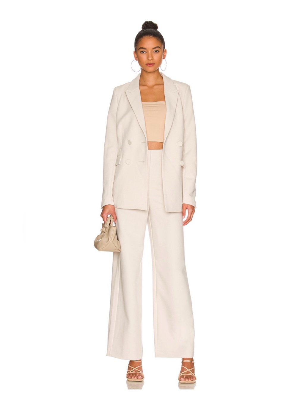 Bardot Anna High Waist Pants in Beige - Picture 4 of 4
